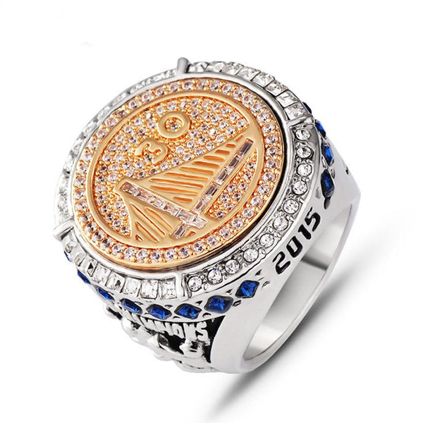 Men's Fan Memorial Collection 2015 NBA Golden State Warriors Curry Championship Memorial Ring